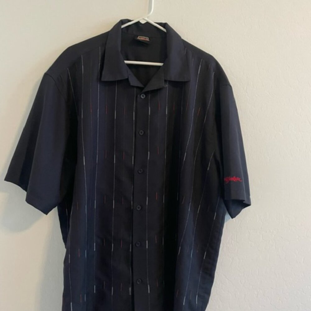 ​Barrett-Jackson Shirt Mens 3XL Black Embroidered Button Up EUC!!!